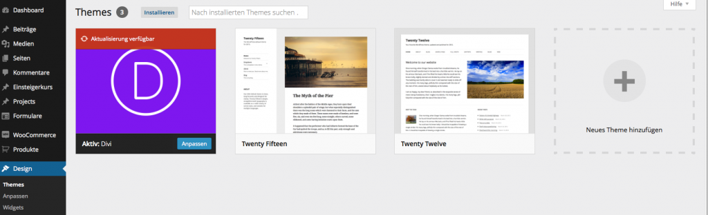 WP-Themes installieren