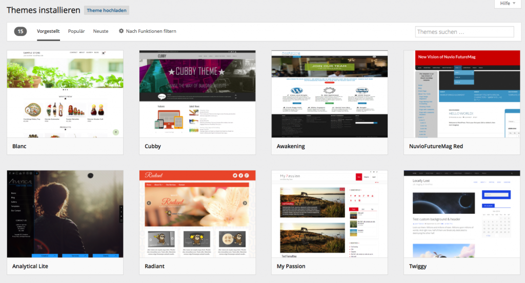 WP-Themes suchen