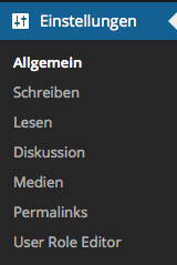 WP-Einstellungen
