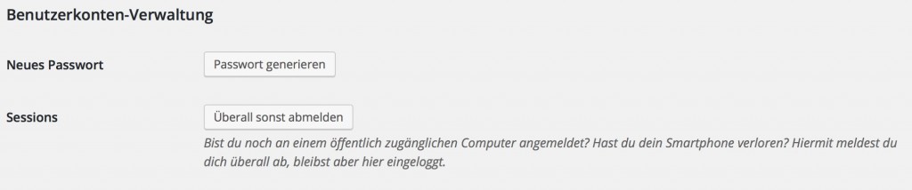 WordPress Profil-Einstellungen: Die Benutzerkontenverwaltung