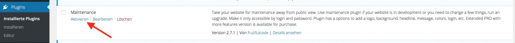 maintenanceaktivieren