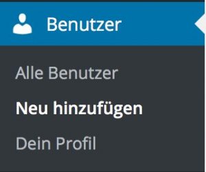 Neuen Benutzer hinzufügen