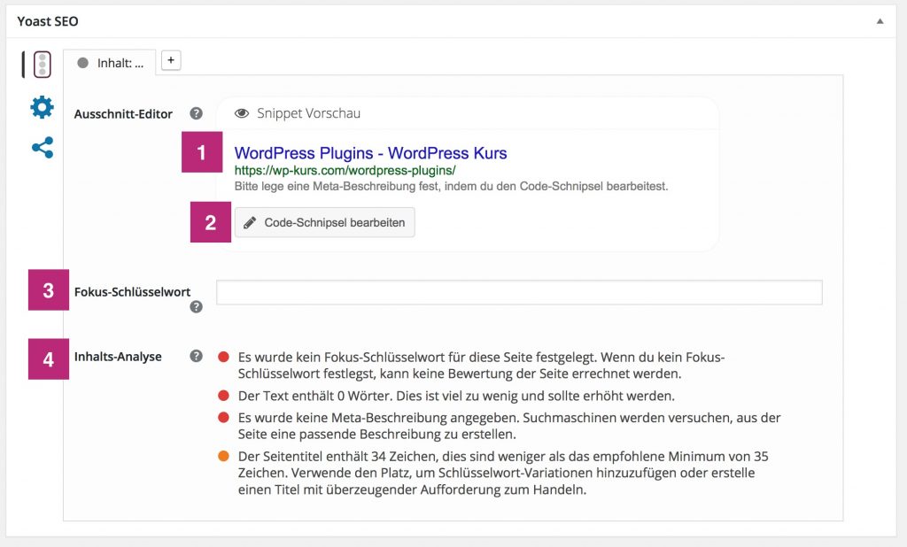 Yoast SEO Plugin erklärt