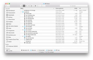 WordPress Dateien in ZIP und entpackter Form